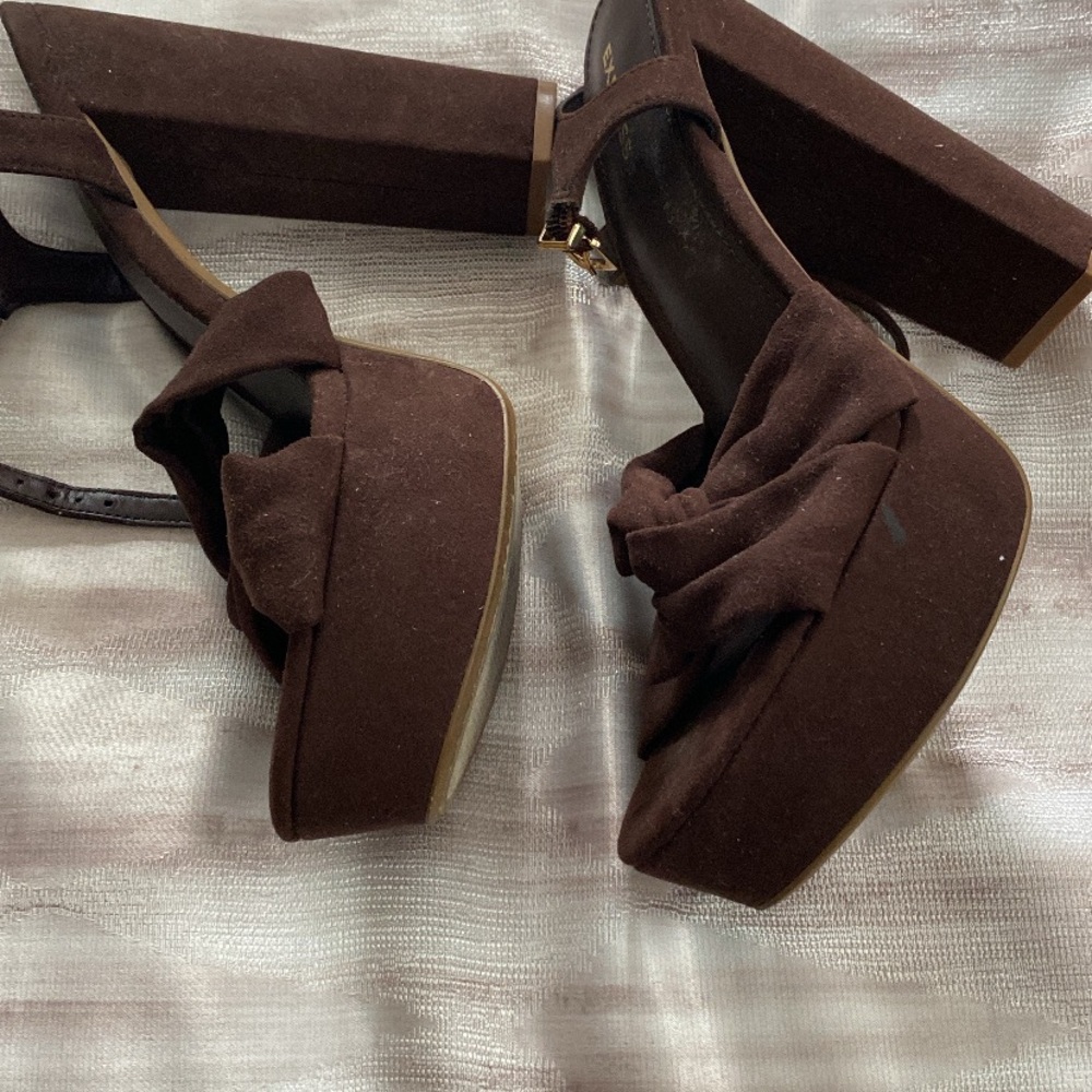Elegant Brown Platform Heels